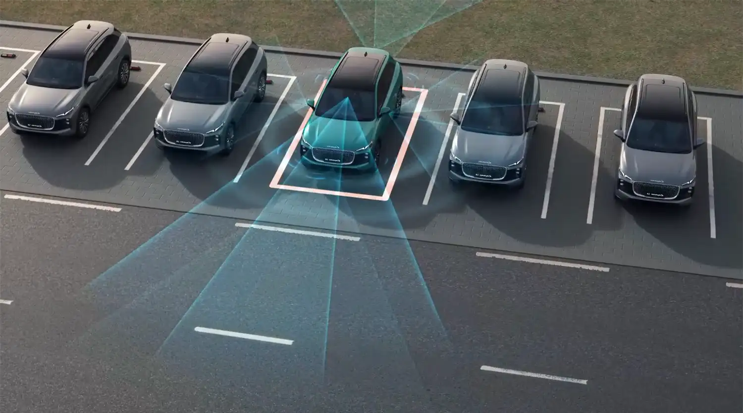 Teknologi parkir otomatis LEPAS L8 mengaktifkan sensor kamera untuk memetakan slot